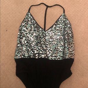 SHE IN glitter bodysuit